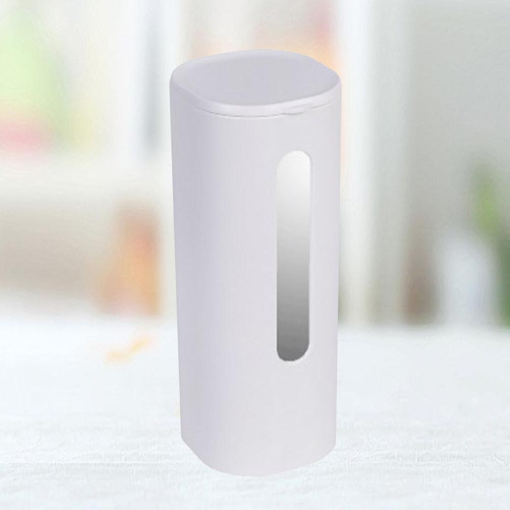 White Automatic Paper Cup Rack Food Grade Material Punch-Free Storage Rack with Dustproof Cap Easy Refill for Water Dispenser