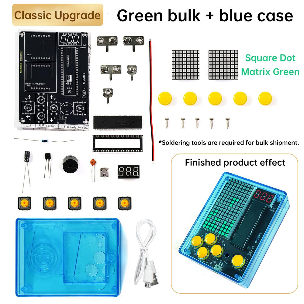 Electronic 7-Pixel Game Console Making DIY Kit 51 Microcontroller Puzzle Game for Electronic Enthusiasts To Learn Soldering DIY