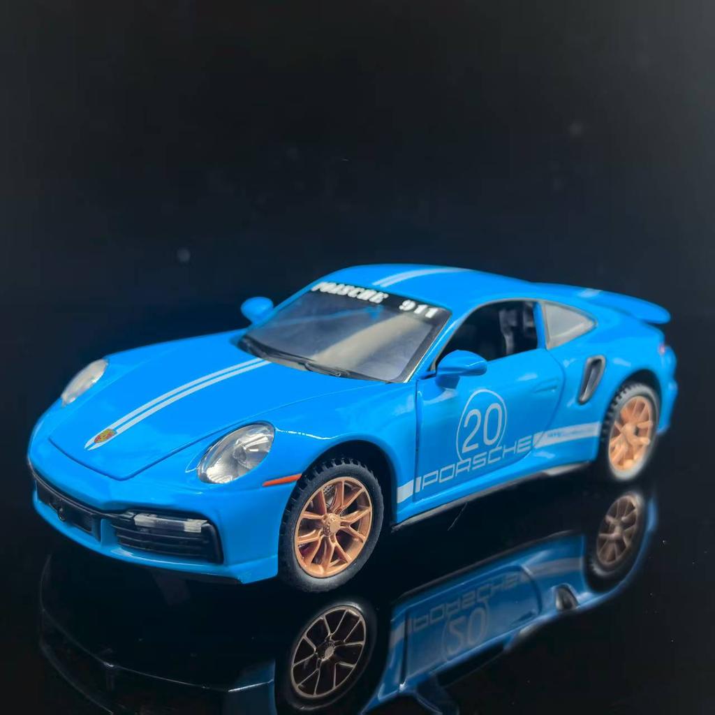 1:32 Porsche 911 GT3 RS Lamborghinis Sian Pagani Huayra Dodge Challenger SRT Apollo Sound and Light Children Toy Gift