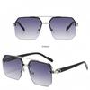 Rimless Square Aviator Sunglasses | Gradient Lens Fashion Shades for Men & Women