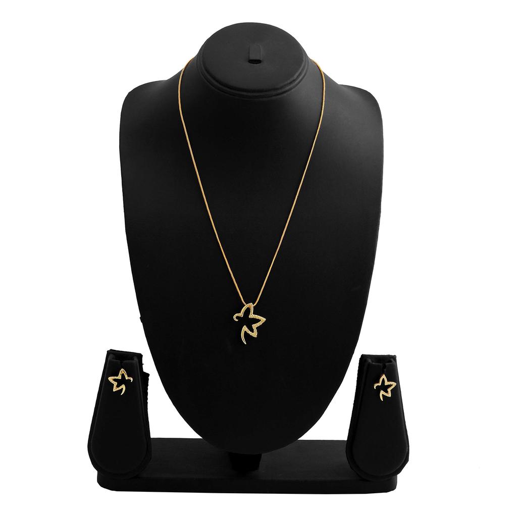 Gehena By Estele Gold Plated Necklace Set With Fancy Austrian Crystals For Girls and Women (Combo Of 5)