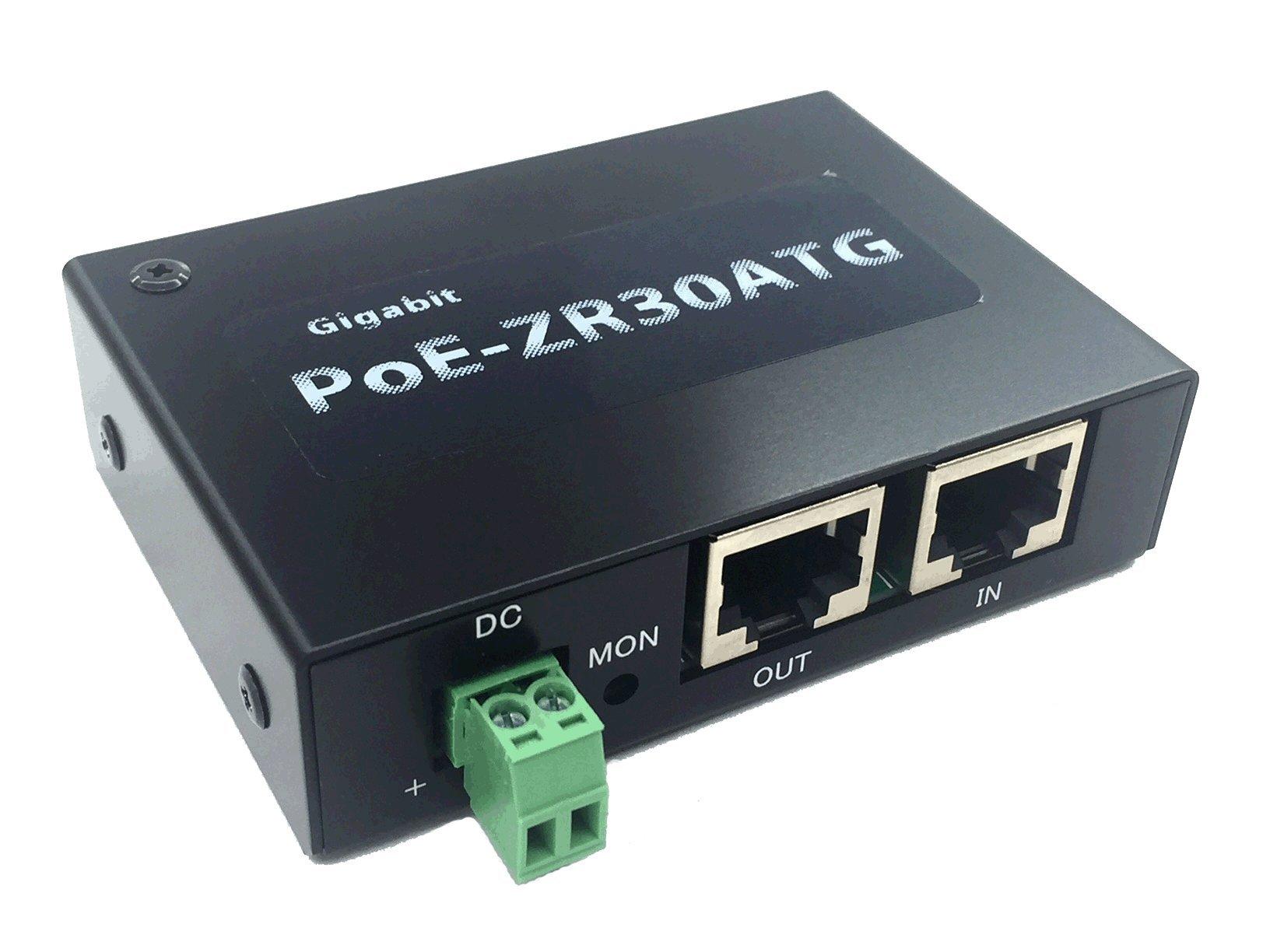 

Gigabit compatible PoE splitter compliant Max output Output voltage DIP switch switching High temperature DIN rail mounting NewType! IEEE802.3af/at чорний