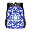 Portuguese Azulejo Tiles Backpack Hot Sale Daypack Large Capacity Children BookBag School Bag Shoulder Bags for Men Women