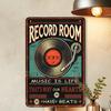 Vintage Metal Wall Sign Retro Music Record Store Decor Home Bar Cafe Garage Iron Art Hanging Plaque