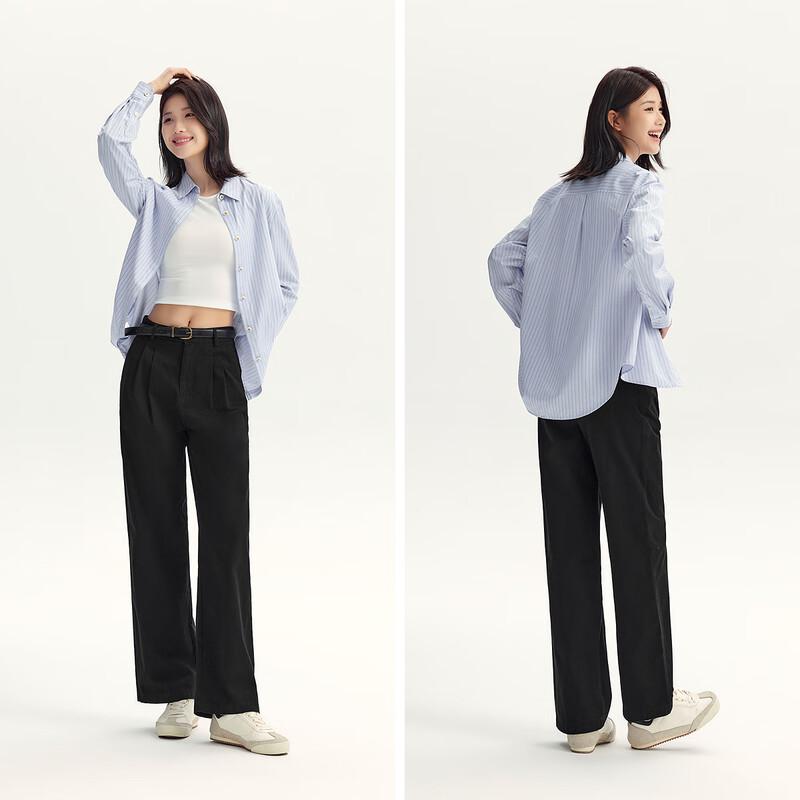 Semir Women's Cotton Pleated Wide-Leg Trousers