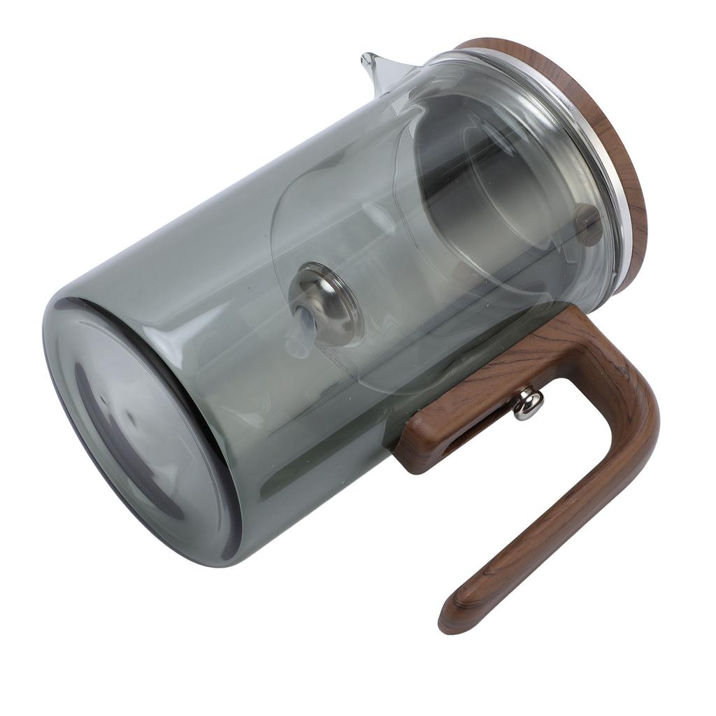 Magnetic Glass Teapot High Borosilicate Glass Water Separation Press Control Tea Pot with Wooden Handle