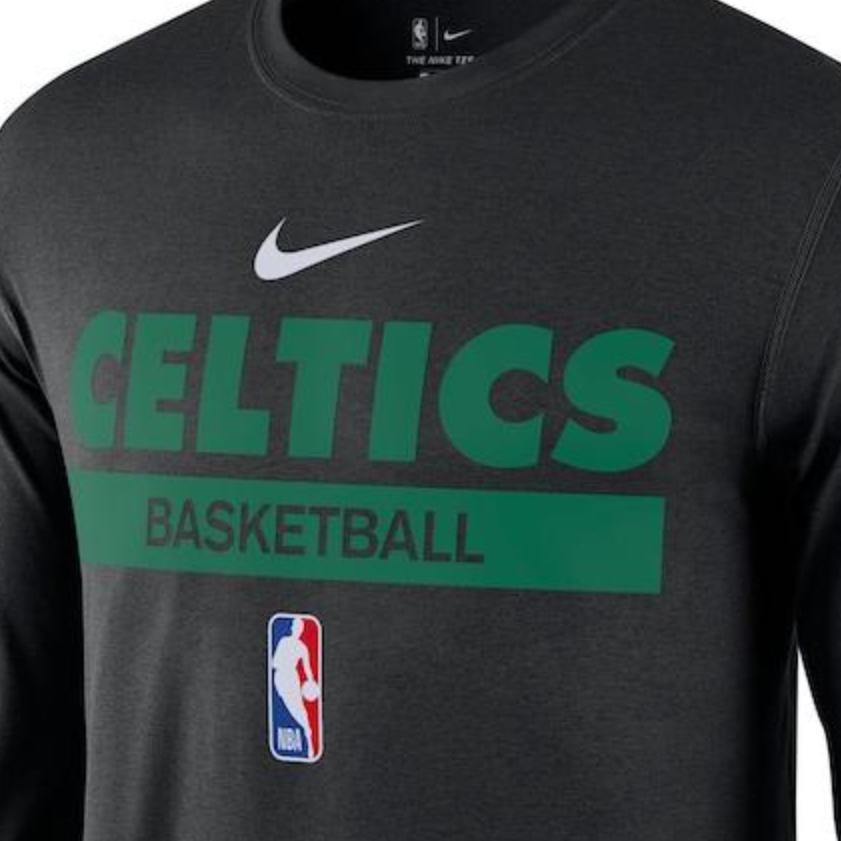 Nike Celtics Long-Sleeve Quick-Dry Game Training Tee Men Tops Black DR6506-010