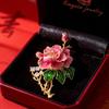 Bo Xin Yun Elegant Enamel Peony Brooch - Stylish Luxury Fashion Accessory