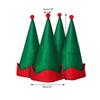Vintage Red Green Christmas Hat Santa Claus Elf Hat Pointed Hat for Theme Party