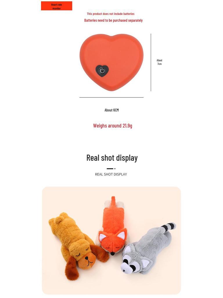 Heartbeat Plush Sleep Aid Comfort Toy for Dogs