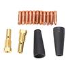 15 Piece Welding Accessories Kit PTFE Gasless Nozzles Brass Gas Diffuser 9mm Copper Electrode Tips