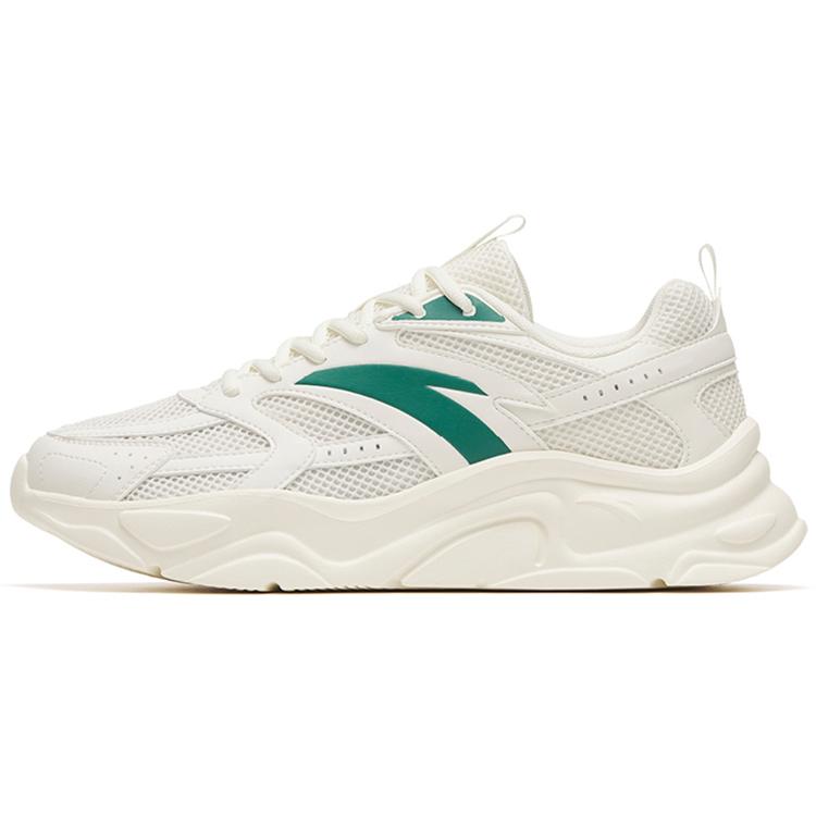 New Anta Life Collection Lightweight Low Top Sports Casual Shoes Men's White Green 112258891-1