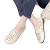 Sandals Soft Sole Hollow Mother Summer Hole Model Single Shoes Doudou Shoes Flat Bottom Breathable Pregnant Women Non-slip Loafers Shoes