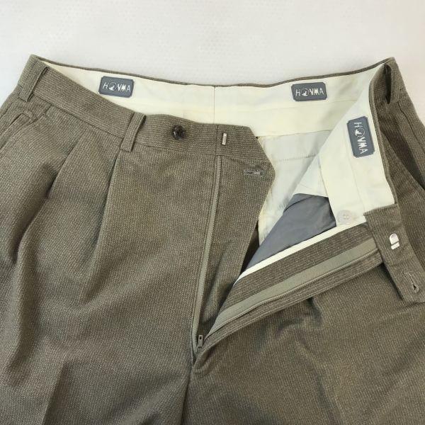 HONMA GOLF Golf Pants Slacks Men W88 Inseam 67 Brown Classic Trousers(USED)
