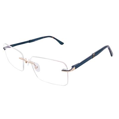 RSINC Randlose Fassung/Brille/ Metall, Für Männer Und Frauen, Modern,Tom Gold Schwarz 241002 55-17-142 (IB-12) N2 Tom Harry 241002 Gold Schwarz | IB 12