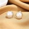 Boucles d'oreilles Puces Mignonnes pour Femme Petit Zircon Blanc Couleur Or Vintage Cadeau de Mariage Fête Pour Femmes
