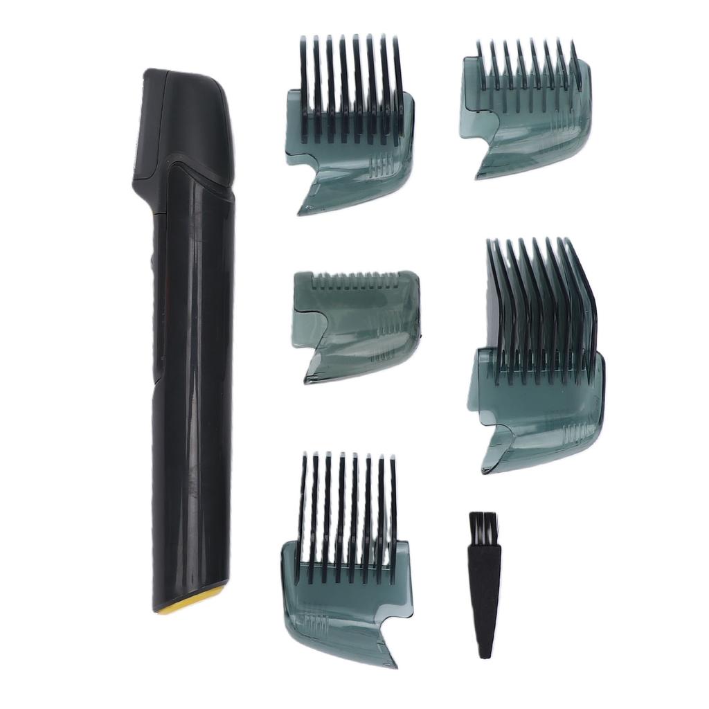 Body Hair Trimmer for Men Extendable Arm Battery Powered Men Grooming Kit with 5 Guard Combs for Beard Chest Legs