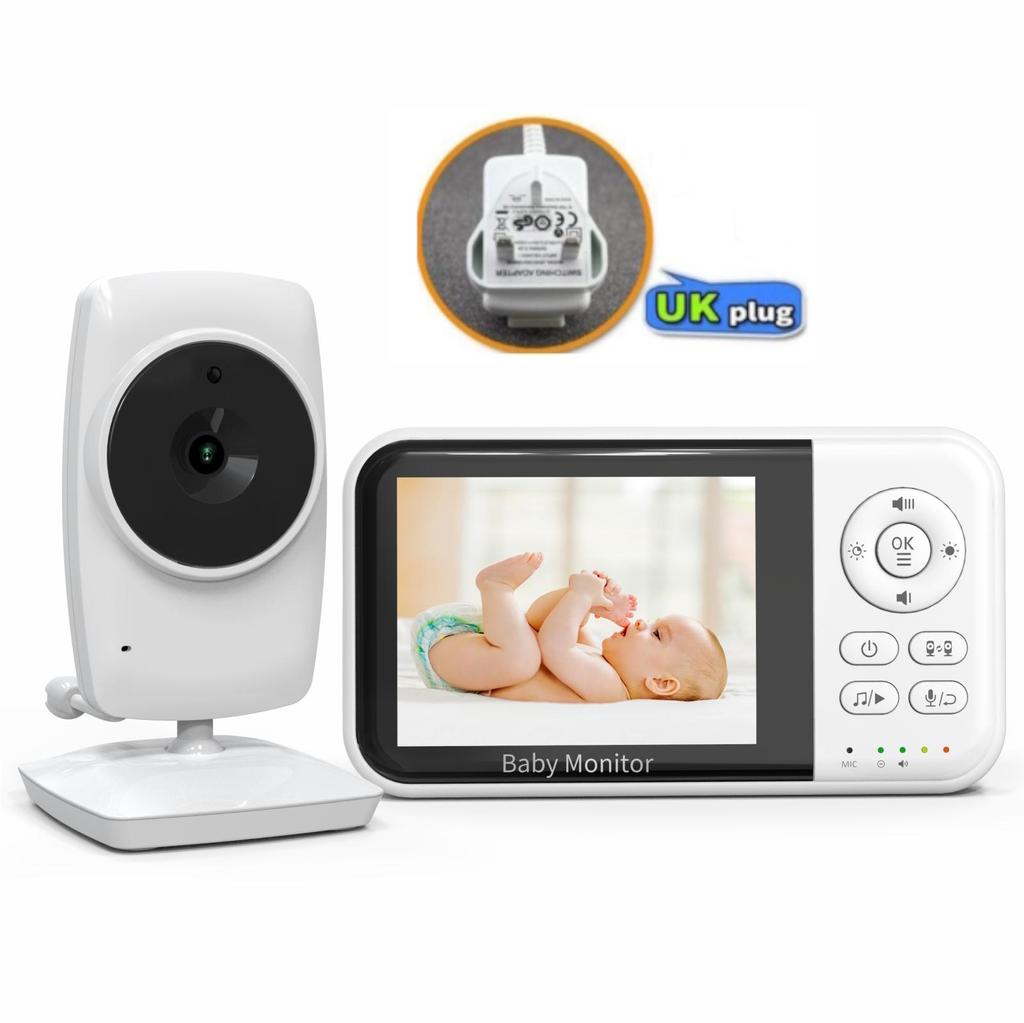 Wireless Night Vision Baby Monitor LCD Audio Video Security Camera 2 Way Talk Feeding Timer Temperature 2100 mAh Battery No WIFI Baby Care Camera