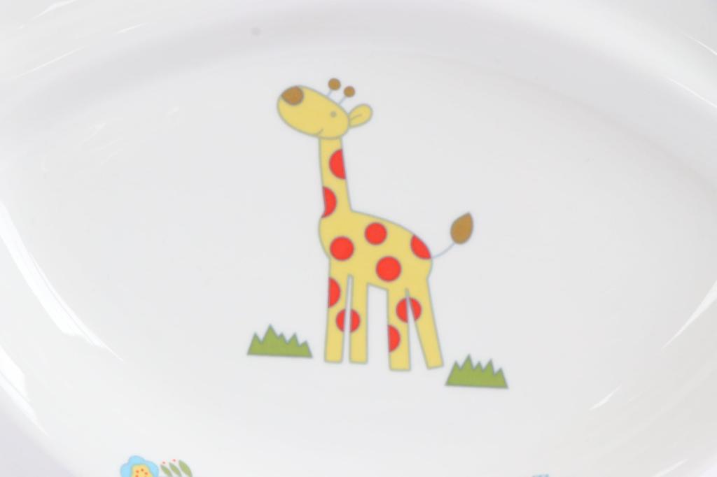 22cm Three-Compartment Lunch Plate by Maruku Paju (Official) - Water-Resistant, Shatter-Resistant, Children's Dishwasher and Microwave Safe, Suitable