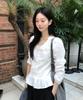 LETTER FROM MOON Notney Round Neck Frill Blouse (Ivory)