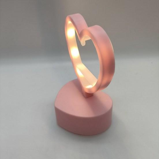 LED Night Lamp Flicker Free Non-Glaring Creative Shape Eye Protection Battery-operated Round Heart