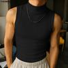 INCERUN Men Sleeveless Solid Color Fitted Ribbed Casual Tank Tops Vest