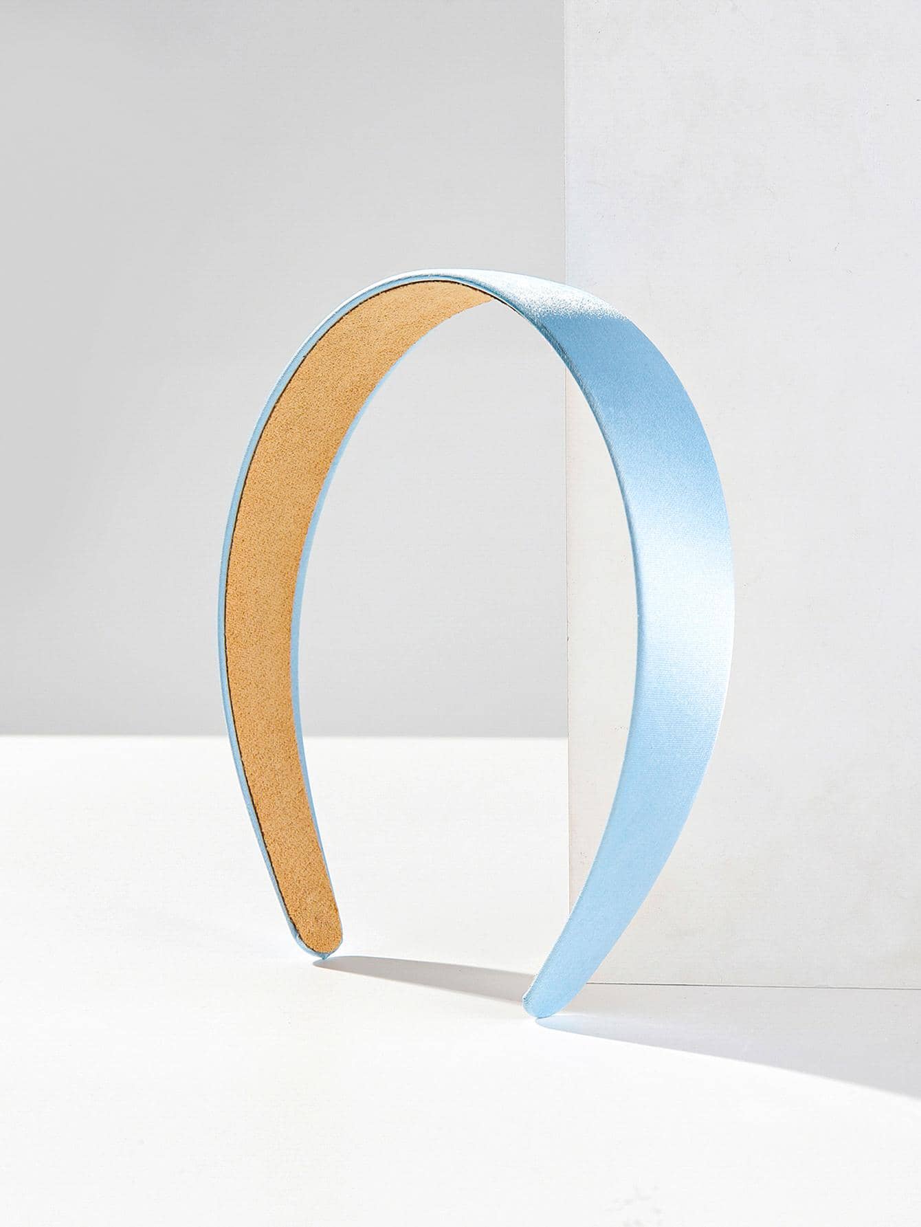 

1pc Wide Pastel Colored Solid Acrylic Hair Hoop, Wrapped With Wide Cloth,Hairband,Hairband,Hair Hoop Headbands ,Head Piece one-size дитини синього кольору