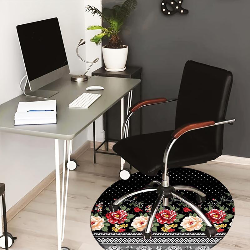 

1pc Office Carpet Chair Mats Floral Pattern with Hearts Perfect for Decorating Office Chairss, Or Bedrooms.YDT451 80cm by 80cm