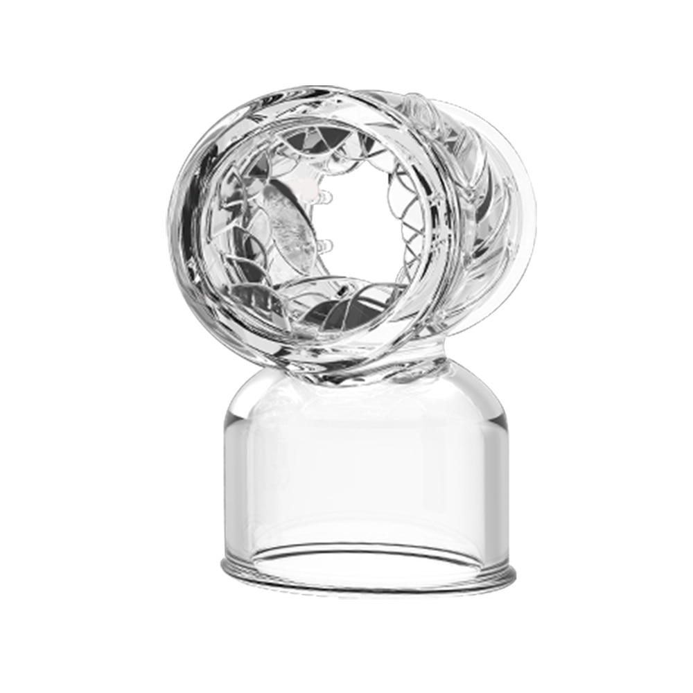 Transparenter großer AV-Zauberstab, Vibrator, Kopfbedeckung, Sexspielzeug, Zauberstab, Kopfzubehör, Körpermassage, Stimulation der Klitoris, Vibratorenkappen