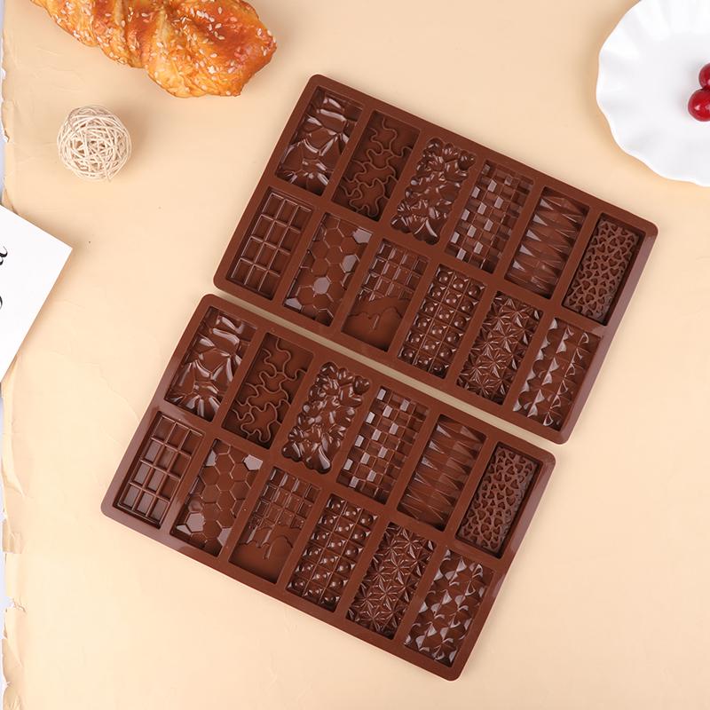 1Pc 12 Cavity Silicone Chocolate Molds Silicone Break Apart Protein And Engery Bar Candy Diy For Baking Cake Decorating Tools