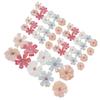 Christmas Tree Party Decoration Sparkling Flower Ornaments Set of 10