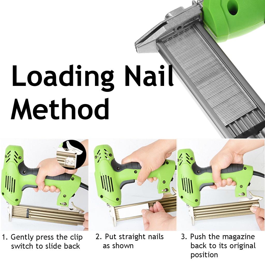 2 In 1 220V Electric Power Tools U-Shaped Straight 2000W Electric Straight+Staple Guns Framing Tacker Eletric Nails Gun