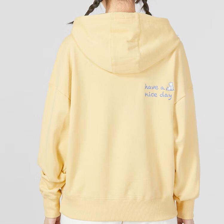 Puma Letter Pattern Printed Casual Hoodie Women hoodies Light-Straw-Yellow 539960-42
