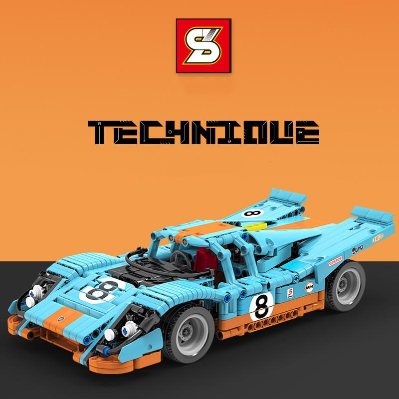 

SZ-8413 Technology Series Blue 917K Модель спортивного автомобиля Собранные строительные блоки из мелких частиц Игрушка для мальчика