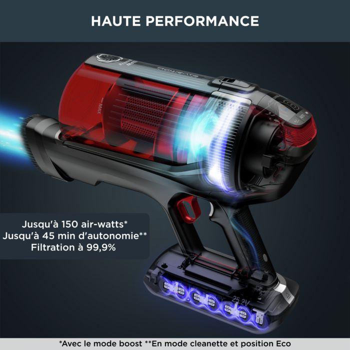 Rowenta Aspirateur balai sans fil multifonction, Performant, Polyvalent, 150 AW, Autonomie jusqu'à 45 minutes RH98A8WO
