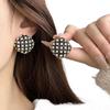 2025 Light Luxury Full Diamond Spherical Stud Earrings for Women - High-End Fashionable Design Jewelry