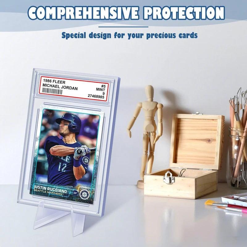 Spielkartenhalter, Schutzhüllen für bewertete Sammelkarten, Hartplastik, Etikettenhalter, Positionspassung, Display-Slab, Baseball, Sport, Yugioh, Standard
