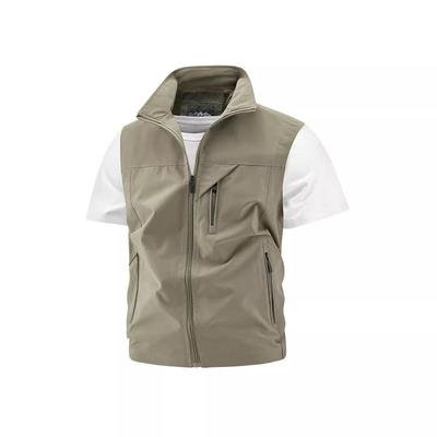 Men's Breathable Summer Outdoor Workwear and Fishing Vest with Multiple Pockets