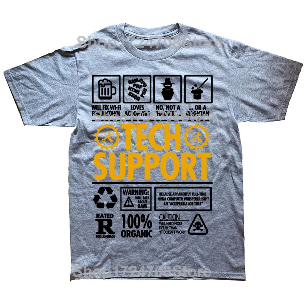 Tech Support Funny IT Helpdesk Graphic Tshirts Men Womens Fashion Casual Tshirt 100 Cotton Loose Oversized T Shirt