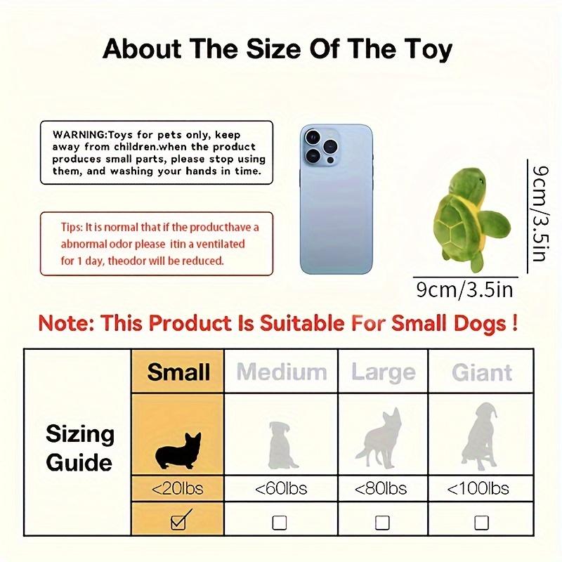 Jucărie de pluș durabilă cu design de broască țestoasă pentru ros dinții animalului de companie - Jucărie interactivă perfectă pentru câinele tău!