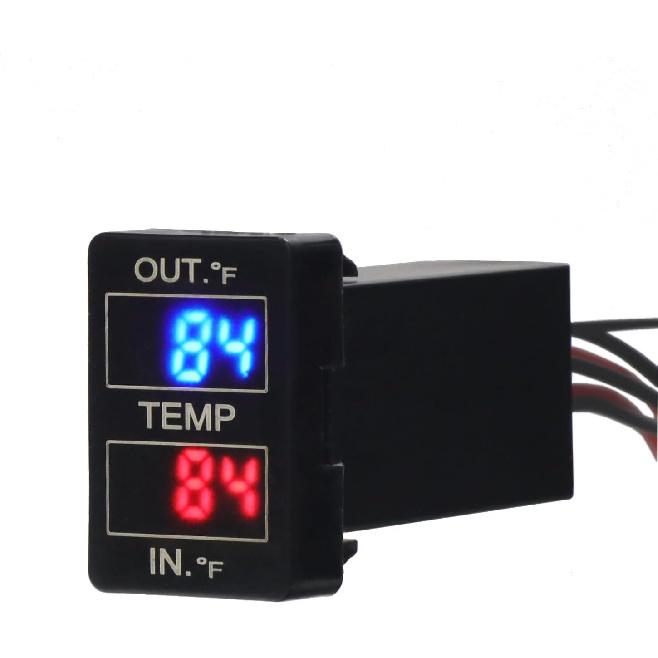 Car Internal and External Temperature Display, Fahrenheit Temperature, Dual Temperature Sensors Use for Toyota (Type A)