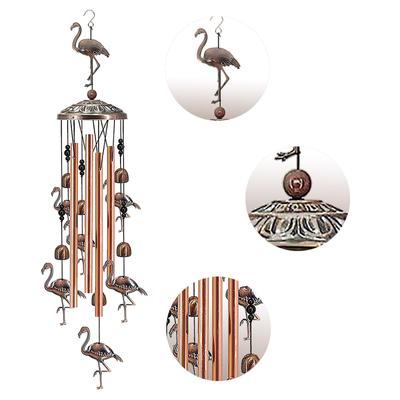 Carillons Éoliens d'Extérieur Carillon Éolien Oiseau Son Profond avec Tube Métallique & Suspension