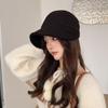 Zhao Lusi's same style autumn and winter warm plush fisherman hat, Korean version, double-sided equestrian hat, casual versatile duckbill cap