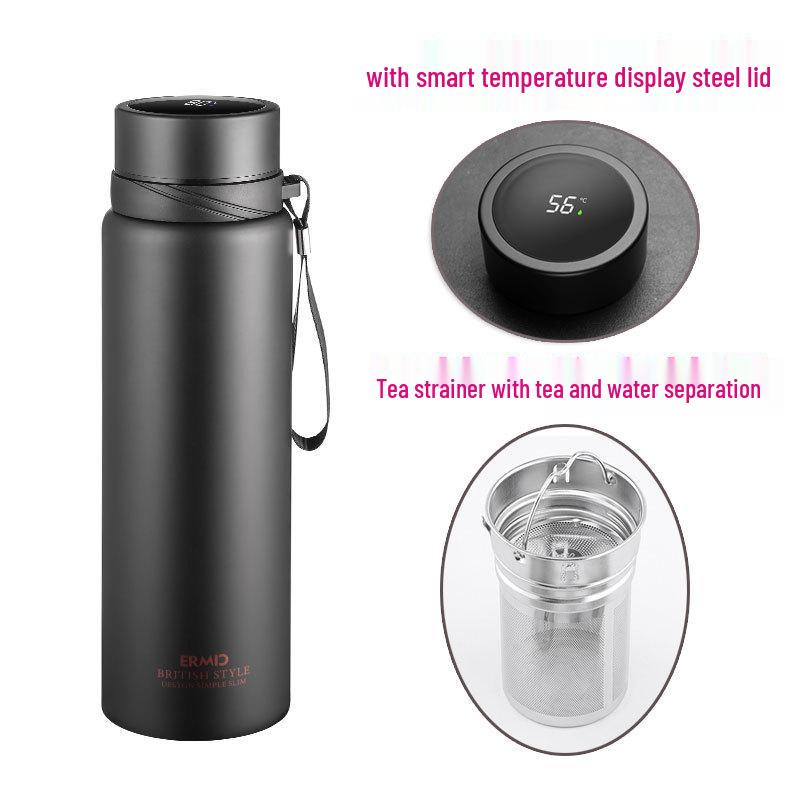 Large Capacity Stainless Steel Insulated Travel Kettle with Lanyard - Customizable Sports Water Bottle