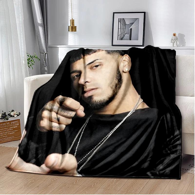 Anuel AA Rapper Hip Hop Singer Blanket Sofa Office Hiking Picnic Super Soft Quilt Fashion Flannel Throws Blanket Birthday Gift