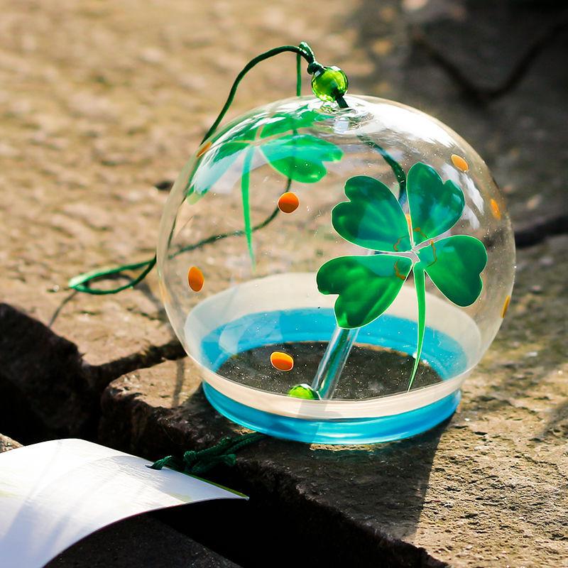 Cherry Blossom Glass Wind Chime - DIY Transparent Hanging Ornament