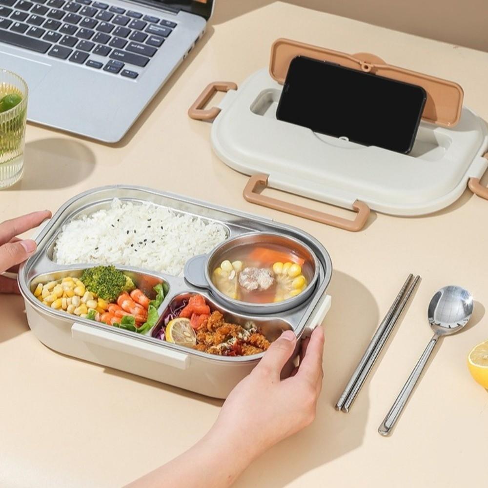 Leakproof Stainless Steel Lunch Box Cartoon Food Storage Box Sealed Food Container  Lunch Use