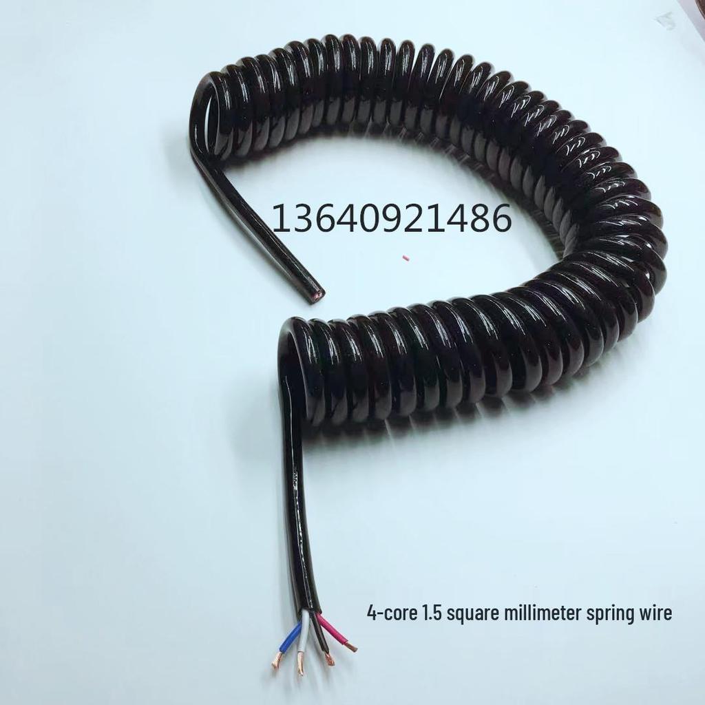 4-Core 2.5mm Spring Coil Retractable Cable