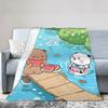 Warm Fluffy Blanket for Kids and Adults Bubu  Dudu Camping Hiking Throw for Couch Sofa Bed Soft Flannel Bedspread Cover
