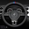 VW Steering Wheel Covers Compatible with Lavida, Sagitar, T-Roc, Polo, Tayron X, Magotan, Tiguan L, Bora, Lamando - Fits New & Old Models.